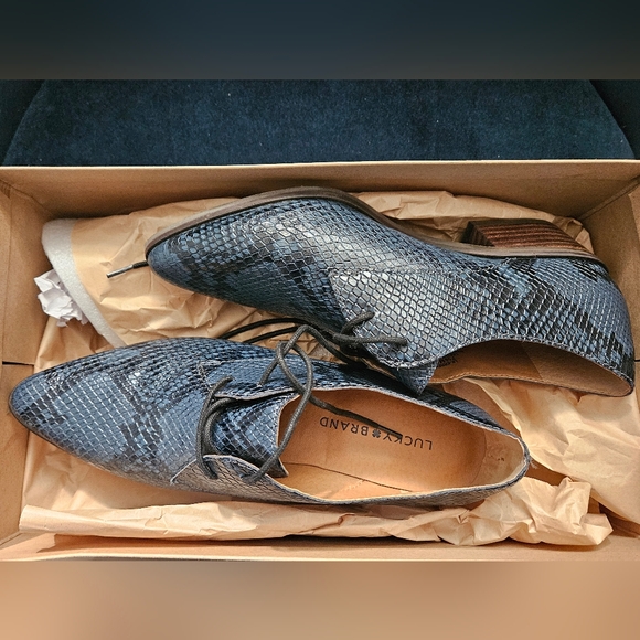 Lucky Brand Snake Skin Booties - Picture 2 of 3